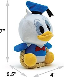 Buckle-Down Disney Disney Donald Duck Chibi Sitting with Rope Squeaky Plush Dog Toy, Blue slide 2 of 5