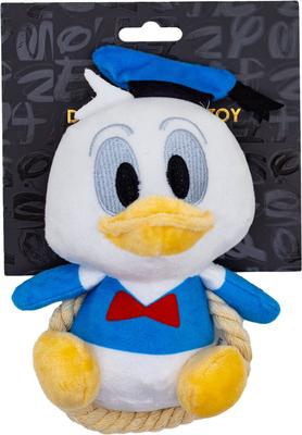 Show full view: Buckle-Down Disney Disney Donald Duck Chibi Sitting with Rope Squeaky Plush Dog Toy, Blue slide 4 of 5