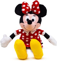 Buckle-Down Disney Disney Minnie Mouse Smiling Sitting Squeaky Plush Dog Toy, Black