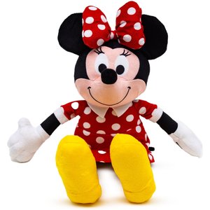 Buckle-Down Disney Disney Minnie Mouse Smiling Sitting Squeaky Plush Dog Toy, Black