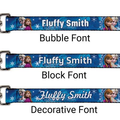 Show full view: Buckle-Down Disney Frozen Anna & Elsa Poses & Castle & Mountains Personalized Dog Leash slide 3 of 3