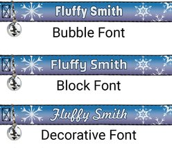 Buckle-Down Disney Frozen II Snowflakes Personalized Breakaway Cat Collar with Bell slide 2 of 2