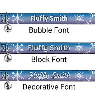Show full view: Buckle-Down Disney Frozen II Snowflakes Personalized Breakaway Cat Collar with Bell slide 2 of 3