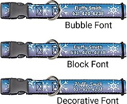 Buckle-Down Disney Frozen II Snowflakes Polyester Personalized Dog Collar, Large slide 2 of 7