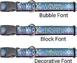 Buckle-Down Disney Frozen II Snowflakes Polyester Personalized Dog Collar, Small slide 2 of 7