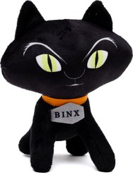 Buckle-Down Disney Hocus Pocus Binx Cat Sitting Squeaky Plush Dog Toy, Black