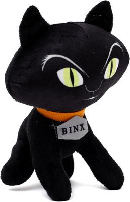 Show full view: Buckle-Down Disney Hocus Pocus Binx Cat Sitting Squeaky Plush Dog Toy, Black slide 2 of 4
