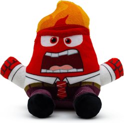 Buckle-Down Disney Inside Out Anger Sitting Squeaky Plush Dog Toy, Red