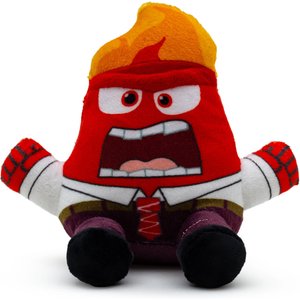 Buckle-Down Disney Inside Out Anger Sitting Squeaky Plush Dog Toy, Red