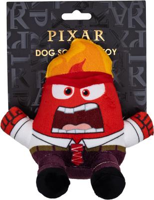 Show full view: Buckle-Down Disney Inside Out Anger Sitting Squeaky Plush Dog Toy, Red slide 4 of 5