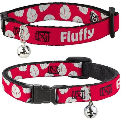 Buckle-Down Buckle-Down Disney Lilo & Stitch Bounding Lilo Dress Leaves Personalized Breakaway Cat Collar with Bell