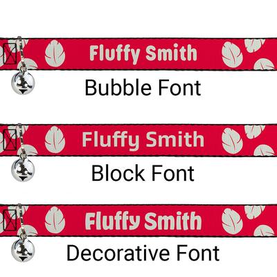 Show full view: Buckle-Down Disney Lilo & Stitch Bounding Lilo Dress Leaves Personalized Breakaway Cat Collar with Bell slide 2 of 2