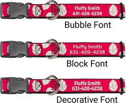 Buckle-Down Disney Lilo & Stitch Bounding Lilo Dress Leaves Polyester Personalized Dog Collar, Large slide 2 of 7