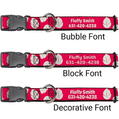 Show full view: Buckle-Down Disney Lilo & Stitch Bounding Lilo Dress Leaves Polyester Personalized Dog Collar, Large slide 2 of 8