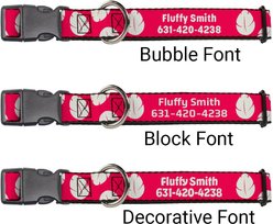 Buckle-Down Disney Lilo & Stitch Bounding Lilo Dress Leaves Polyester Personalized Dog Collar, Small slide 2 of 7