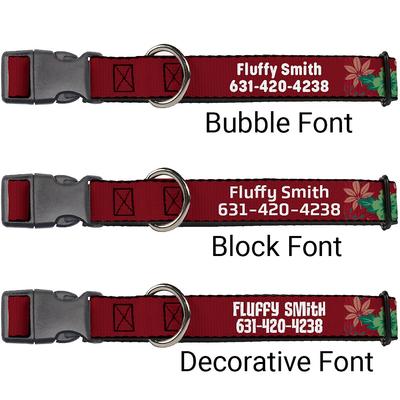 Show full view: Buckle-Down Disney Lilo & Stitch Expressions Tropical Flora Personalized Dog Collar, Medium slide 2 of 8