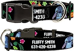 Buckle-Down Disney Lilo & Stitch Ohana Means Family Personalized Dog Collar, Large