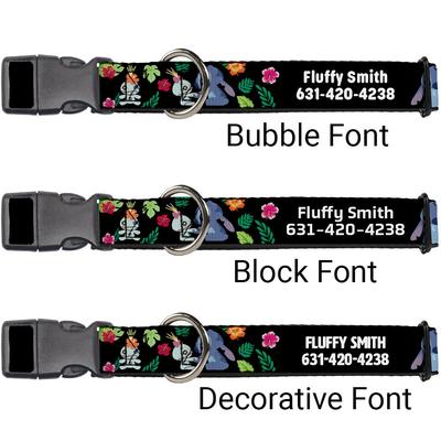 Show full view: Buckle-Down Disney Lilo & Stitch Ohana Means Family Personalized Dog Collar, Medium slide 3 of 8
