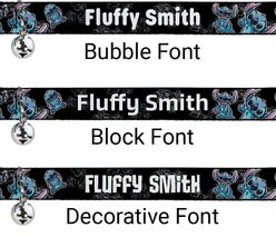 Buckle-Down Disney Lilo & Stitch Poses & Hibiscus Sketch Personalized Breakaway Cat Collar with Bell slide 2 of 2