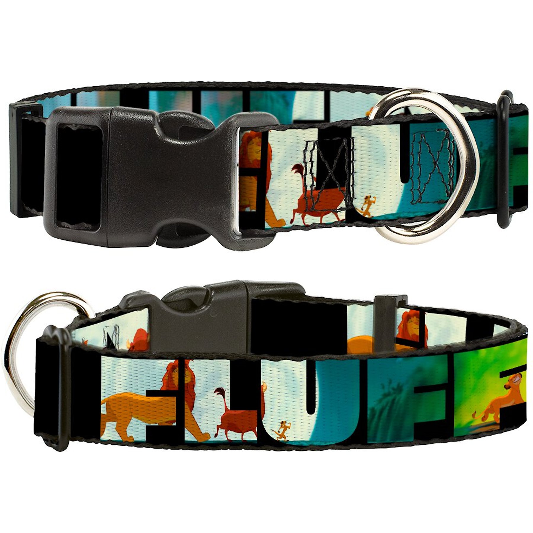 Buckle-Down Disney Lion King Hakuna Matata Personalized Dog Collar, Large
