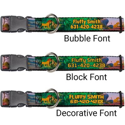 Show full view: Buckle-Down Disney Lion King Simba & Nala Growing Up Scenes Personalized Dog Collar, Large slide 2 of 7