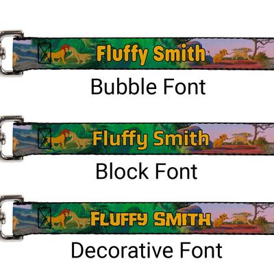 Show full view: Buckle-Down Disney Lion King Simba & Nala Growing Up Scenes Personalized Dog Leash slide 3 of 3