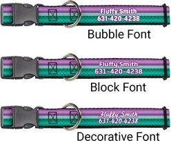 Buckle-Down Disney Little Mermaid Stripe & Shell Polyester Personalized Dog Collar, Large slide 2 of 7