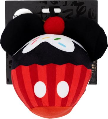 Show full view: Buckle-Down Disney Mickey Mouse Cupcake with Ears Squeaky Plush Dog Toy, Red slide 4 of 4