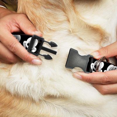 Show full view: Buckle-Down Disney Mickey Mouse Expressions Polyester Personalized Standard Dog Collar, Small slide 5 of 6