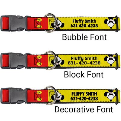 Show full view: Buckle-Down Disney Mickey Smiling Up Pose Personalized Dog Collar, Small slide 2 of 7