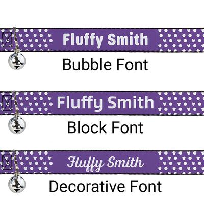 Show full view: Buckle-Down Disney Minnie Mouse Ears Personalized Breakaway Cat Collar with Bell slide 3 of 3