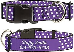 Buckle-Down Disney Minnie Mouse Ears Personalized Dog Collar, Medium
