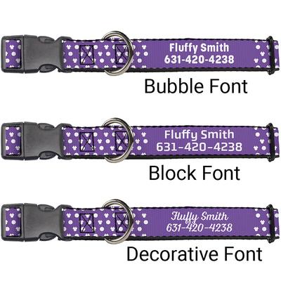Show full view: Buckle-Down Disney Minnie Mouse Ears Personalized Dog Collar, Small slide 2 of 8