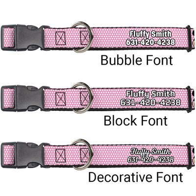 Show full view: Buckle-Down Disney Minnie Mouse Expressions Polka Dot Personalized Dog Collar, Small slide 2 of 8
