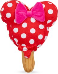 Buckle-Down Disney Minnie Mouse Ice Cream Squeaky Plush Dog Toy, Red