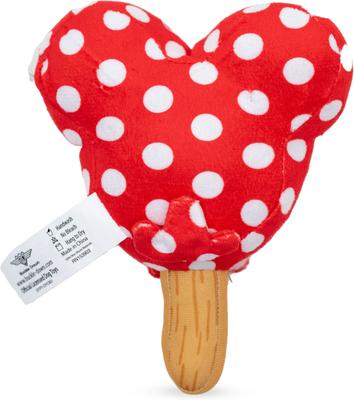 Show full view: Buckle-Down Disney Minnie Mouse Ice Cream Squeaky Plush Dog Toy, Red slide 2 of 4