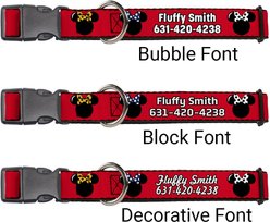 Buckle-Down Disney Minnie Mouse Silhouette Polyester Personalized Dog Collar, Small slide 2 of 7
