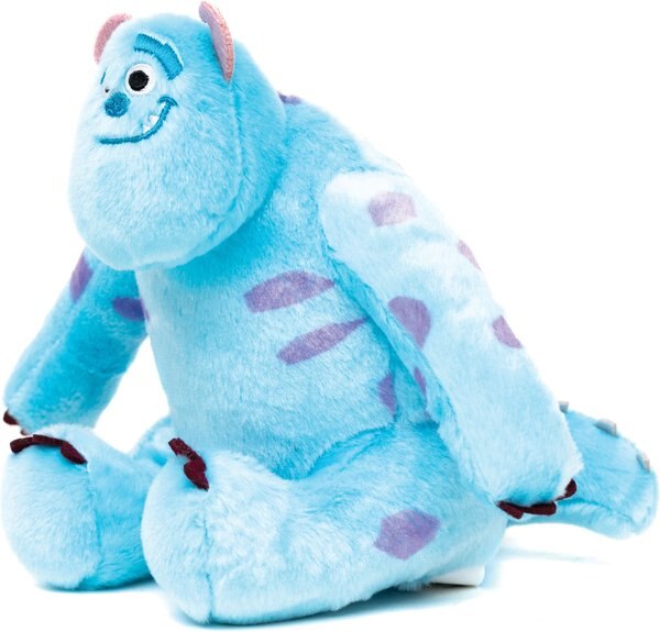 Buckle-Down Disney Monsters Inc. Mike Sitting Squeaky Plush Dog Toy, Green