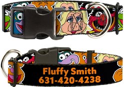 Buckle-Down Disney Muppets Faces Close-Up Personalized Dog Collar, Large