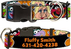 Buckle-Down Disney Muppets Faces Close-Up Personalized Dog Collar, Medium