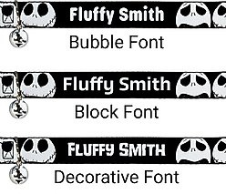 Buckle-Down Disney Nightmare Before Christmas 7 Personalized Breakaway Cat Collar with Bell slide 2 of 2