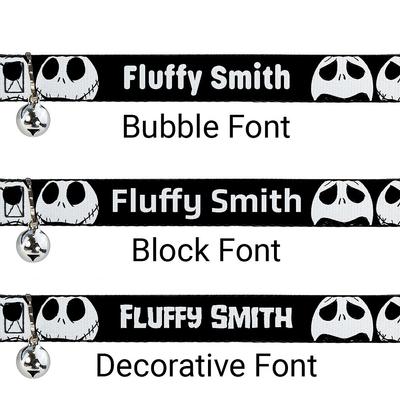 Show full view: Buckle-Down Disney Nightmare Before Christmas 7 Personalized Breakaway Cat Collar with Bell slide 2 of 2