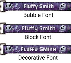 Buckle-Down Disney Nightmare Before Christmas Jack Expressions/Ghosts in Cemetery Personalized Dog Leash slide 2 of 2