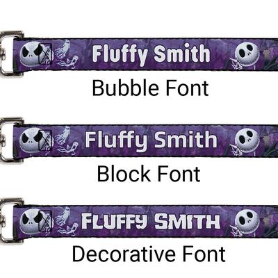 Show full view: Buckle-Down Disney Nightmare Before Christmas Jack Expressions/Ghosts in Cemetery Personalized Dog Leash slide 3 of 3