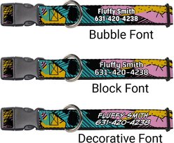 Buckle-Down Disney Nightmare Before Christmas Sally Dress Patchwork Personalized Dog Collar, Medium slide 2 of 7