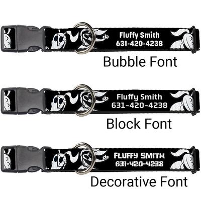 Show full view: Buckle-Down Disney Nightmare Before Christmas Zero Expressions Polyester Personalized Dog Collar, Medium slide 3 of 9