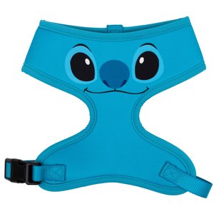 Buckle-Down Disney Pet Lilo & Stitch Smiling Stitch Face Close Up Plastic Buckle Polyester Dog Harness, Blue, Medium: 17 to 21-in chest