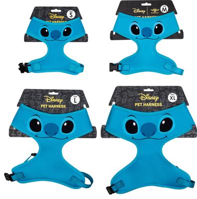 Show full view: Buckle-Down Disney Pet Lilo & Stitch Smiling Stitch Face Close Up Plastic Buckle Polyester Dog Harness, Blue, Medium: 17 to 21-in chest slide 4 of 5