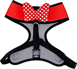 Buckle-Down Disney Pet Minnie Mouse Ears Icon with Bow Applique Polka Dot Plastic Buckle Polyester Dog Harness, Red White, Small: 14 to 17-in chest slide 2 of 3