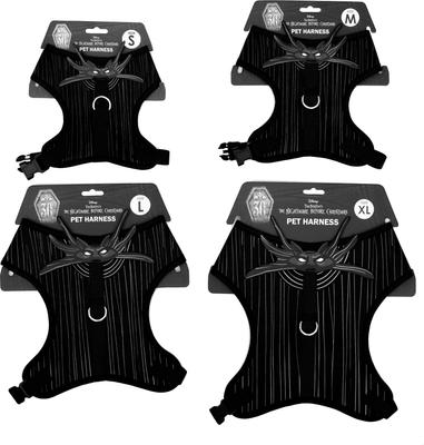 Show full view: Buckle-Down Disney Pet Nightmare Before Christmas Jack Skellington Suit Plastic Buckle Polyester Dog Harness, Black White, Small: 14 to 17-in chest slide 5 of 5